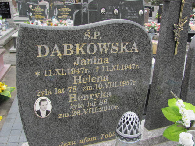 Henryka Dąbkowska 1922 Andrzejewo - Grobonet - Wyszukiwarka osób pochowanych